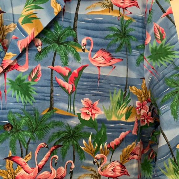 RJC Hawaiian Shirt Pink Flamingo Orchid Short-Sleeve Button-Down, Size 2XL - Picture 5 of 16